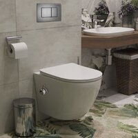 Унитаз подвесной Roxen Antares Bidet в комплекте с инсталляцией StounFix Dual Fresh 6 в 1 960516 (кнопка: оружейная сталь) - Превью изображения №9 — Интернет-Магазин TECNO.BY