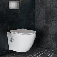 Унитаз подвесной Roxen Antares Bidet в комплекте с инсталляцией StounFix Dual Fresh 6 в 1 960516 (кнопка: оружейная сталь) - Превью изображения №10 — Интернет-Магазин TECNO.BY