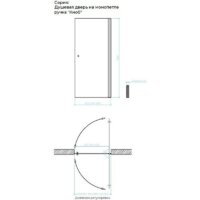 MaybahGlass 198x80 MGD-808-5 (сатин стекло/хром матовый) Image #8