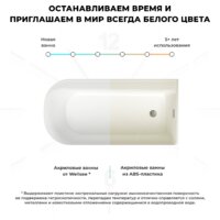 Wellsee Camellia 167x82 236102001 (отдельностоящая (правая) белый глянец, экран, ножки, сифон-автомат хром) Image #7