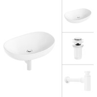 Lauter 21502 + клапан 21190W + сифон 21635W (белый матовый)