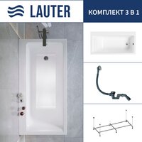 Lauter Seraphina 160x80 2112160R (с каркасом и сифоном 21Y31010 хром)