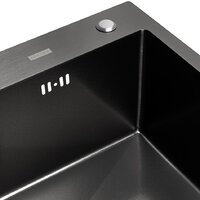 Кухонная мойка ARFEKA ECO AR 700*500 BLACK PVD NANO DECOR VOLCANIC ROCK - Превью изображения №6 — Интернет-Магазин TECNO.BY
