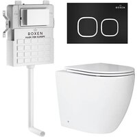 Roxen Antares в комплекте с инсталляцией Attach 5 в 1 966934 (кнопка: черный матовый, с хромированной окантовкой)