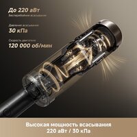 Пылесос Dreame Cordless Vacuum Cleaner Z40 TangleCut Flex VRV62F (евровилка, черный) - Превью изображения №13 — Интернет-Магазин TECNO.BY