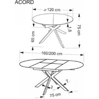 Halmar Acord 120-200/120/75 (натуральный/черный) Image #19