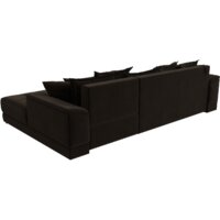 Лига диванов НордСтар правый 121115 (микровельвет коричневый/подушки микровельвет коричневый) Image #5