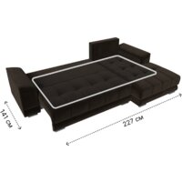 Лига диванов НордСтар правый 121115 (микровельвет коричневый/подушки микровельвет коричневый) Image #9