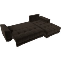 Лига диванов НордСтар правый 121115 (микровельвет коричневый/подушки микровельвет коричневый) Image #8