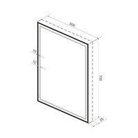 Wellsee Зеркало с фронтальной LED-подсветкой 7 Rays' Spectrum 172201180, 50 х 70 см (с сенсором и регулировкой яркости освещения) Image #9