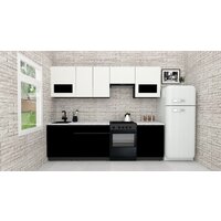 ВерсоМебель Эко-7 2.5 (белый фасадный/черный/ст.мрамор итальянский)