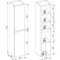 Lauter Шкаф-пенал Навесной Mia 30 (кашемир) Image #4