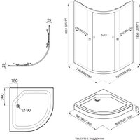 Triton Альфа-Блэк 100х100 (с поддоном) Image #2