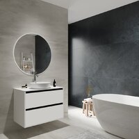 ЗОВ Тумба под умывальник Парма 80 P80LWP0MWMC1B-LDSPW (белый матовый) Image #6