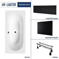 Lauter Ava 170х75 21208070 (с ножками, лицевым черным и торцевым экраном) Image #1