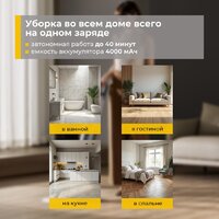 Вертикальный моющий пылесос Deerma DEM-VX900W - Превью изображения №6 — Интернет-Магазин TECNO.BY