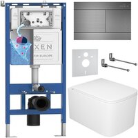 Roxen Berg в комплекте с инсталляцией StounFix Dual Fresh 6 в 1 967263 (кнопка: оружейная сталь)