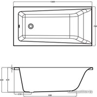 Cersanit Lorena 140x70 (с каркасом) Image #2