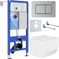 Roxen Boro в комплекте с инсталляцией StounFix Dual Fresh 6 в 1 968433 (кнопка: сатин)