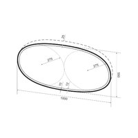 Wellsee Зеркало с фронтальной LED-подсветкой 7 Rays' Spectrum 172201630, 100 х 55 см (с сенсором и регулировкой яркости освещения) Image #9