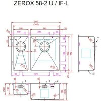 Кухонная мойка ZorG Zerox 58-2 U / IF-L PVD Gold - Превью изображения №4 — Интернет-Магазин TECNO.BY