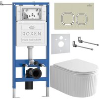 Roxen Royal Matt в комплекте с инсталляцией StounFix Dual Fresh 6 в 1 968277 (кнопка: пастель бежевый) Image #2