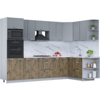 Интерлиния Мила Лайт 1.68x3.0 правая (серебро/дуб веллингтон/белый гранит)