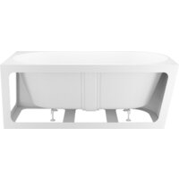 Ванна Wellsee Excellence Pro 180x80 28761203R (пристенная ванна (правая) белый глянец, экран, ножки, сифон-автомат матовый черный) - Превью изображения №3 — Интернет-Магазин TECNO.BY