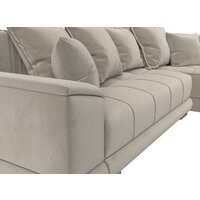 Лига диванов НордСтар правый 121113 (микровельвет бежевый/подушки микровельвет бежевый) Image #3