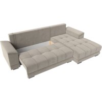 Лига диванов НордСтар правый 121113 (микровельвет бежевый/подушки микровельвет бежевый) Image #7