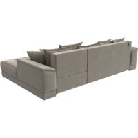 Лига диванов НордСтар правый 121113 (микровельвет бежевый/подушки микровельвет бежевый) Image #5