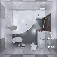 Ванна Triton Сабина 160x160 Экстра (с каркасом и сифоном) - Превью изображения №3 — Интернет-Магазин TECNO.BY