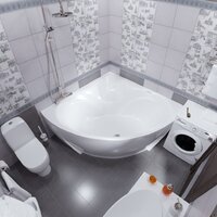 Ванна Triton Сабина 160x160 Экстра (с каркасом и сифоном) - Превью изображения №4 — Интернет-Магазин TECNO.BY