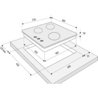 Варочная панель Krona Fiero 45 BL - Превью изображения №3 — Интернет-Магазин TECNO.BY