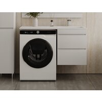 Symbolite Тумба с умывальником Даллас 110 Люкс Plus + Даллас 110x48 (подвесная, правый, белый)