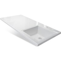  Symbolite Тумба с умывальником Даллас 110 Люкс Plus + Даллас 110x48 (подвесная, правый, белый) - Превью изображения №7 — Интернет-Магазин TECNO.BY