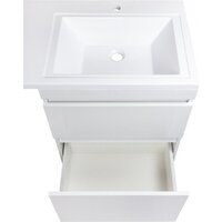  Symbolite Тумба с умывальником Даллас 110 Люкс Plus + Даллас 110x48 (подвесная, правый, белый) - Превью изображения №3 — Интернет-Магазин TECNO.BY