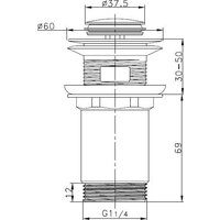 Умывальник Lauter 21502 + клапан 21190B - Превью изображения №16 — Интернет-Магазин TECNO.BY