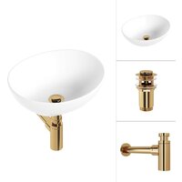 Lauter 21652 + клапан 21190G + сифон 21635G (золото)