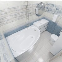 Triton Николь 160x100R (с каркасом, экраном и сифоном) Image #3