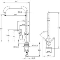 Cersanit Como однорычажный с п-образным изливом 68246 (черный) Image #13