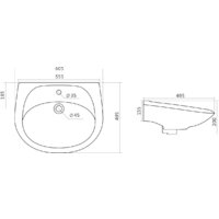 Умывальник Santek Бриз 60.5x49.5 (1WH110466) - Превью изображения №2 — Интернет-Магазин TECNO.BY