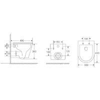 Berges Wasserhaus Vita Rimless 043381 (с сиденьем) Image #10