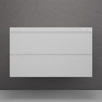  Symbolite Тумба под умывальник Манхэттен 100 Plus 2 ящика (подвесная, белый матовый) - Превью изображения №2 — Интернет-Магазин TECNO.BY