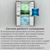 Четырёхдверный холодильник MAUNFELD MFF190NFDSX - Превью изображения №21 — Интернет-Магазин TECNO.BY