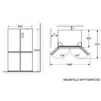 Четырёхдверный холодильник MAUNFELD MFF190NFDSX - Превью изображения №17 — Интернет-Магазин TECNO.BY
