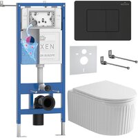 Roxen Royal Matt в комплекте с инсталляцией StounFix Dual Fresh 6 в 1 868620 (кнопка: оружейная сталь)