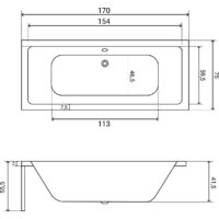 Lauter Oasis 170 21203070 (с ножками и сифоном 21Y11020 хром) Image #34