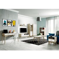 Мебельград Калгари (дуб натуральный светлый/белый матовый) Image #2