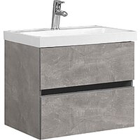 Belux Тумба под умывальник Бостон НП 60-02 (31, бетон чикаго/светло-серый)
